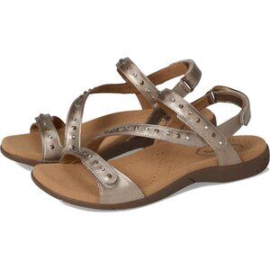 Taos Dazzle Champagne Womens Leather Sandals Sz 8 EUC